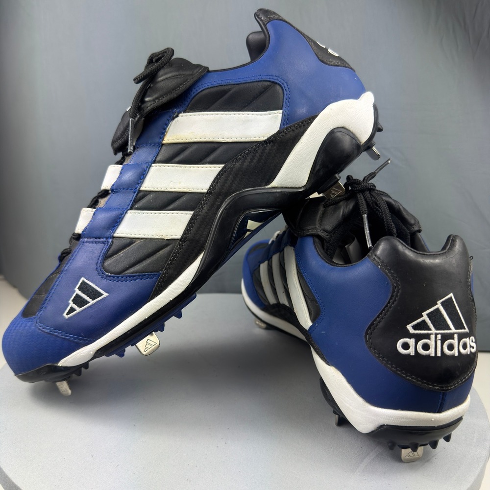 Adidas Excelsior Baseball Cleats Mens 15 Blue Black White Metal Spikes 087844